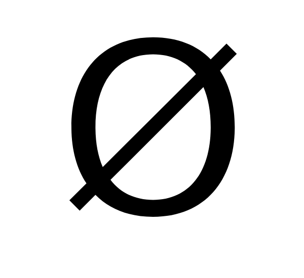 simbolo do zero cortado